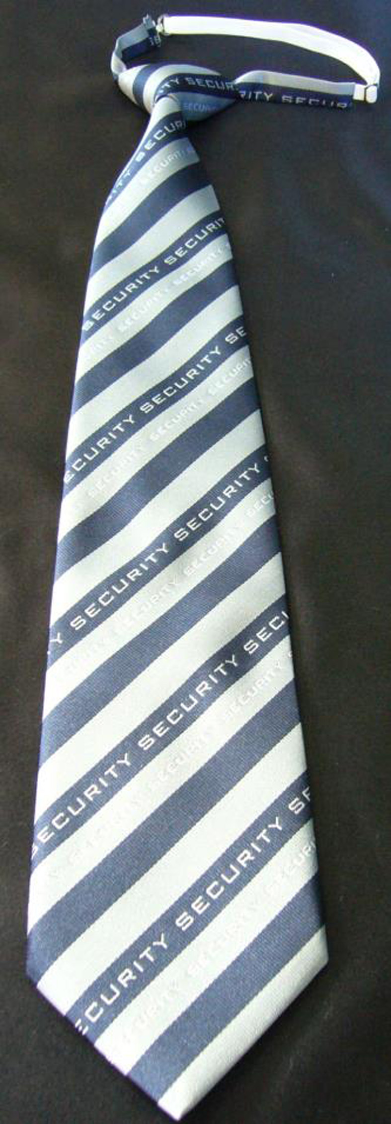 Security Krawatte mit Clip oder Gummiband (Regattes)