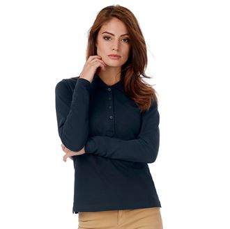 Damen Piqué Polo SAFRAN 100% BW langarm