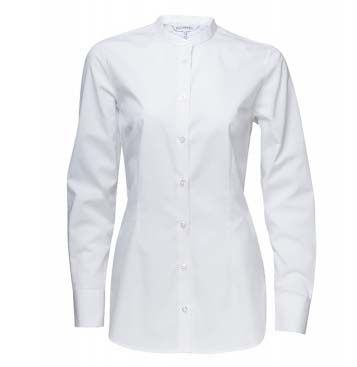 Damen Popelinebluse JUDI langarm mit Stehkragen Classic fit