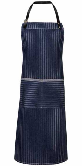 Denim Latzschürze Nadelstreifen L80 x B100 cm