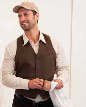 Herren Serviceweste mit Taschen in 17 Farben