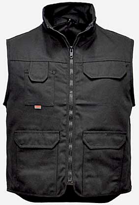 Workwear Sommer-Weste schwarz Canvas-Powerline