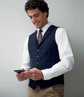 Herren Tweed-Weste MEMPHIS von Brook Taverner