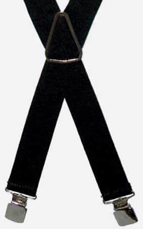 Hosenträger Clip mit Metall-Rückenteil, 25 mm breit unifarben