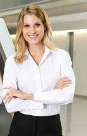 Bluse langarm 60% BW / 40% PES