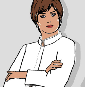 Damen Servicejacke / Barjacke verd. Knopfleiste