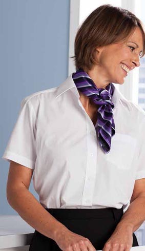 Bluse kurzarm 100% Baumwolle