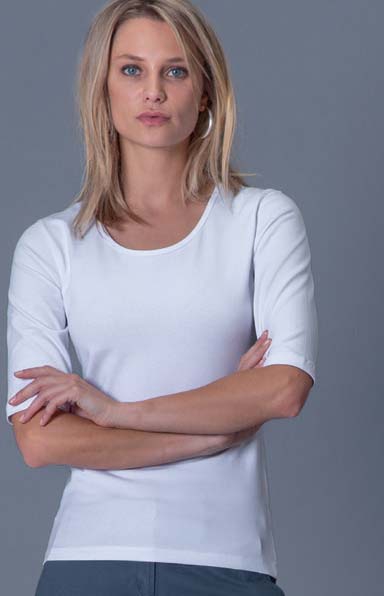 Damen-Shirt Rundhals kurzarm Regular Fit