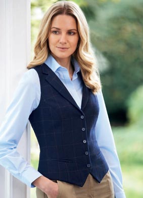 Damen Tweed-Weste NASHVILLE mit Revers von Brook Taverner