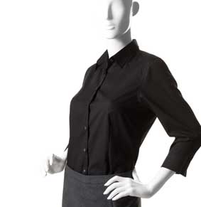 Bluse FRANKFURT 3/4 Arm, Slim fit, tailliert Popeline