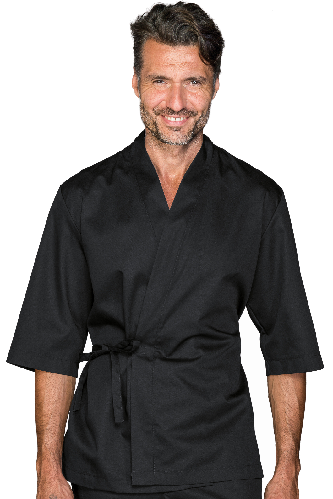 Asia Kochjacke Japanstil Dragon 116/104035 schwarz/rot