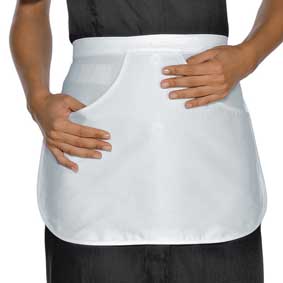 Servierschürze weiß L35 x B49 cm       084200