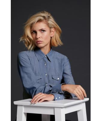Denim Jeans Bluse langarm