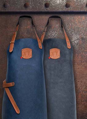 Leder Latzschürze RUSTIC L82 x B60 cm in 6 Farben