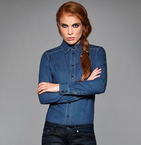 Damen Denim Bluse VISION 8522/B804F
