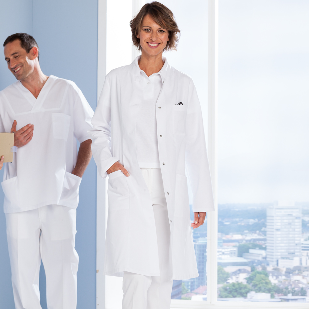 Damen Arztkittel langarm 100% Baumwolle