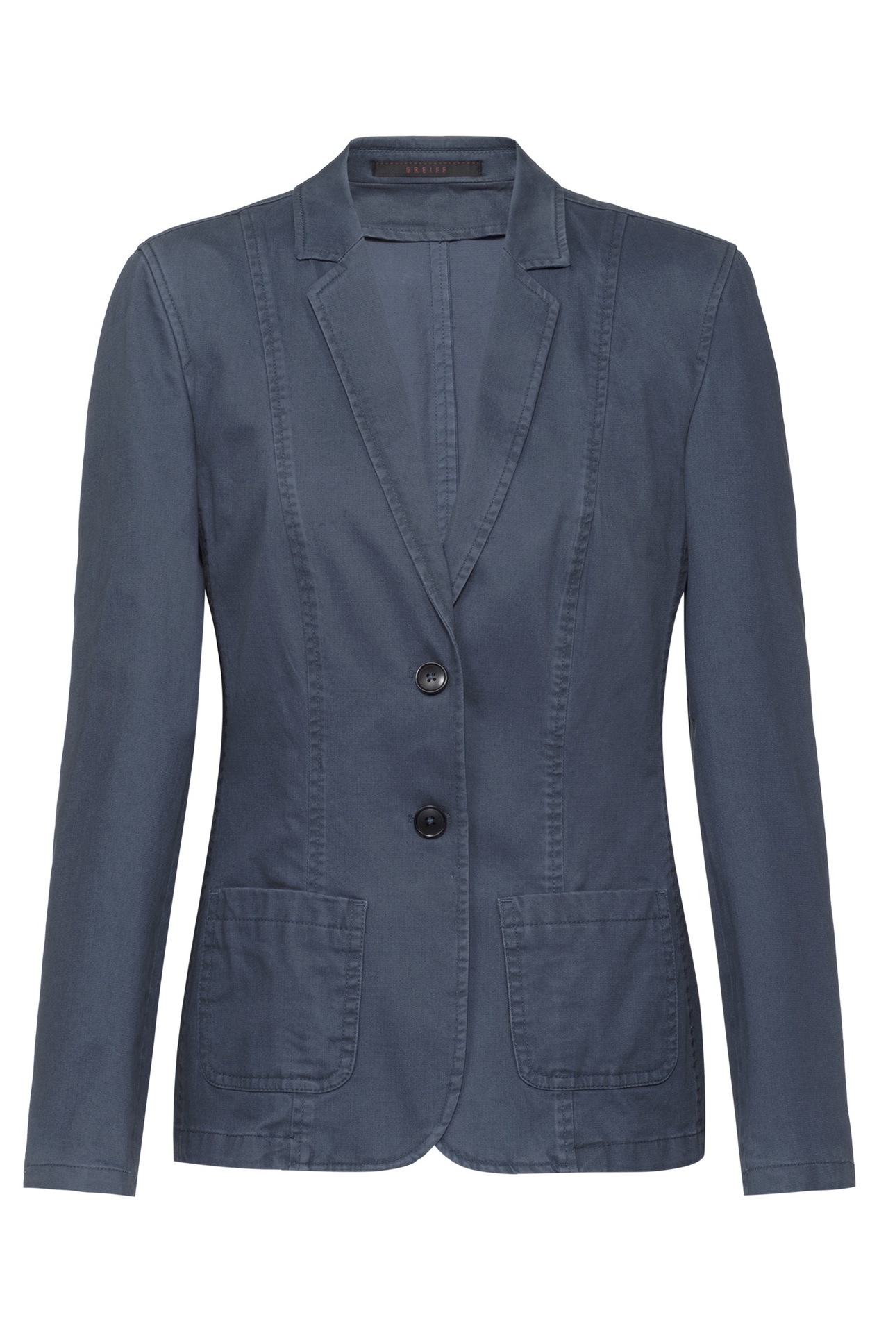 Damen Jersey-Blazer Grau meliert casual Regular fit
