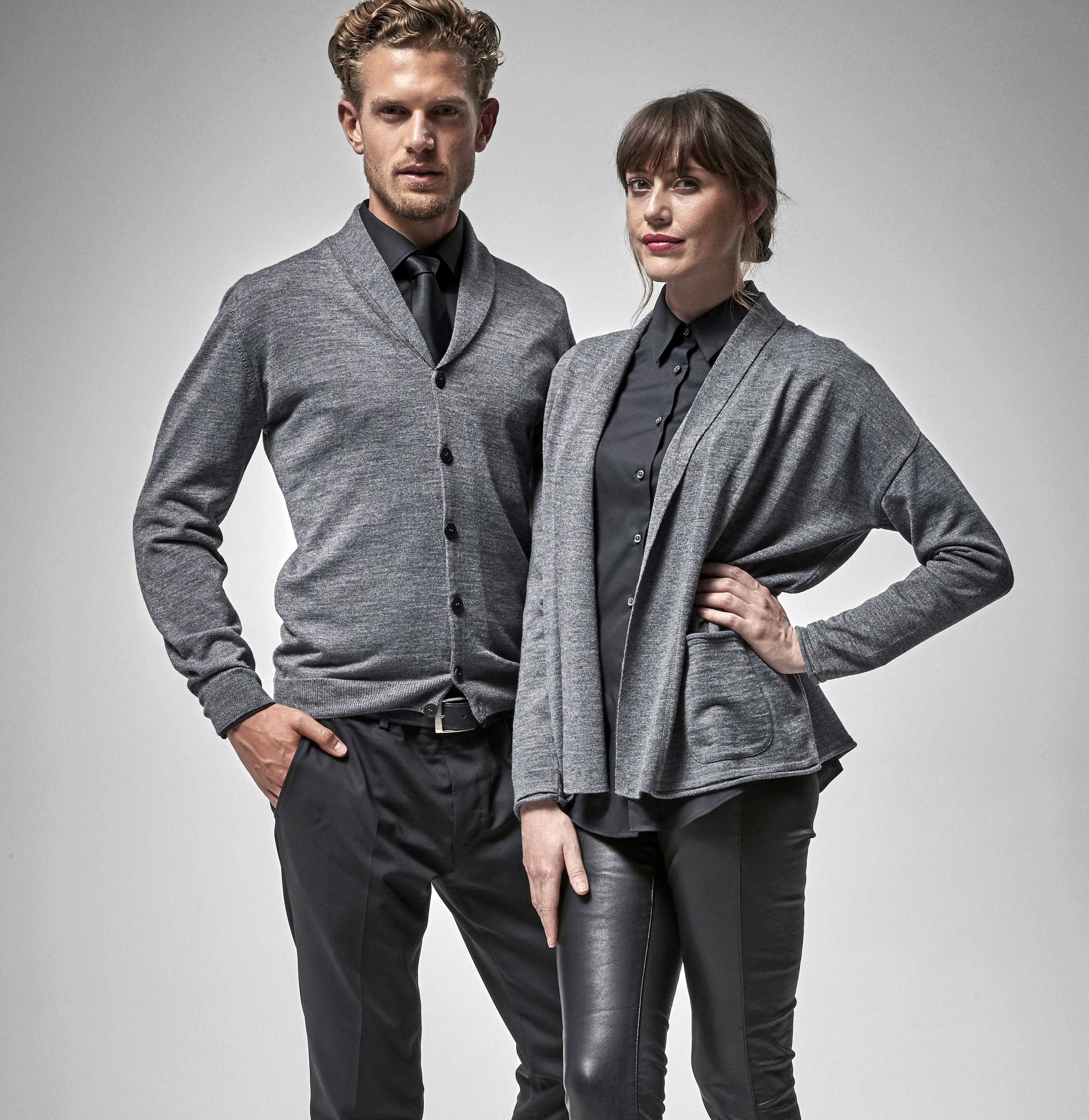 Herren Strickjacke Cardigan mit Schalkragen Slim Fit 9910/7228