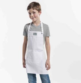 Kinderlatzschürze WHITE LxB 55x50cm 130/551