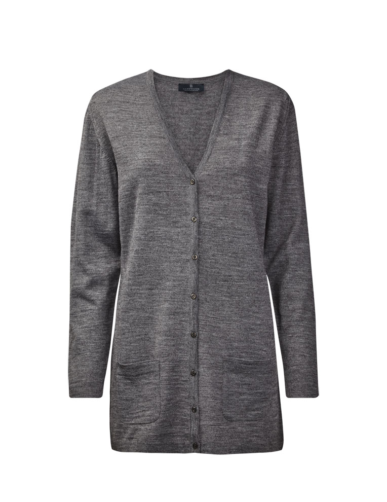 Damen Cardigan COPENHAGEN lang V-Ausschnitt  4187