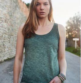 Damen BIO Slub-Top im Vintage-Look