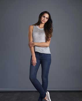 Damen Skinny Stretch-Jeans LARA SD014