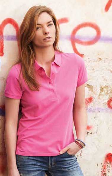 Damen Polo Kurzarm BIO-Baumwolle in 23 Farben