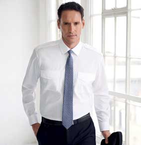 Pilothemd HERMES  1/1 Arm Comfort Fit 65% BW / 35% PES