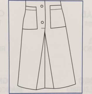 Hausmädchen-Kleid KINSHASA 3/4 Arm marine/weiß