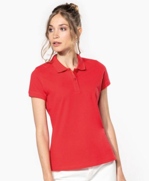 Damen Poloshirt Kurzarm Baumwolle 60 Grad waschbar